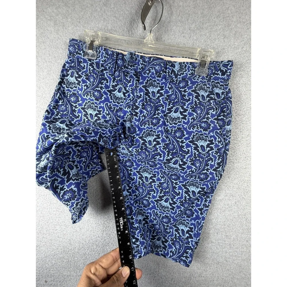 Banana‎ Republic Shorts Mens 28 Blue Paisley Print Chino Summer Casual